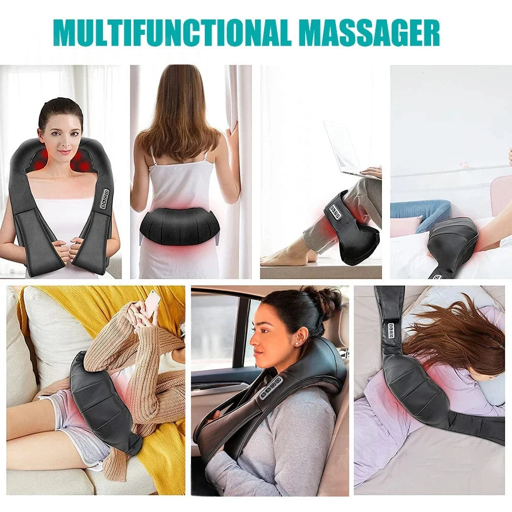 Aura Relief Thermal Neck & Back Massage Pillow - Image [N]