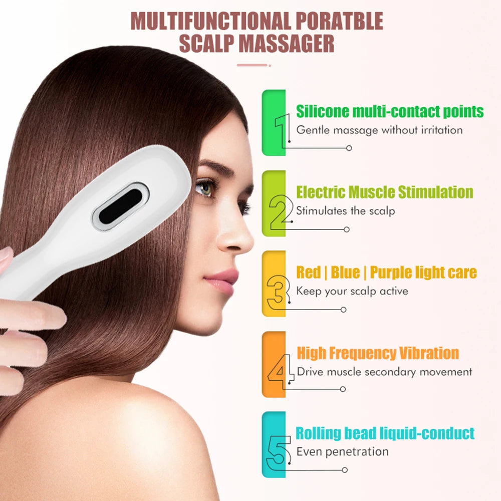 AuraPrime™ 5-in-1 EMS Hair Growth Comb & Scalp Revitalizer