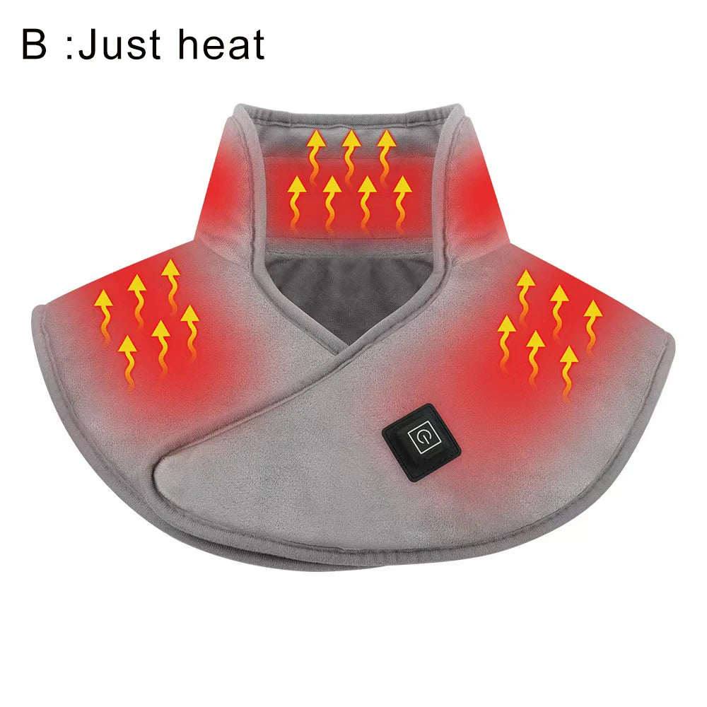 "Aura Thermo Neck & Shoulder Massager - Size and heat distribution diagram"
