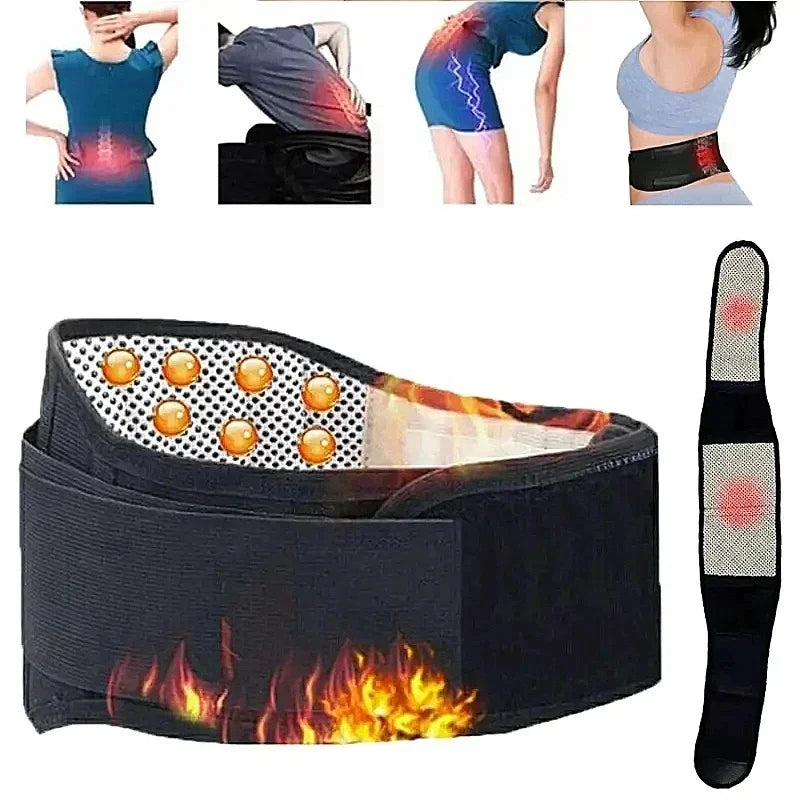 ThermoFlex Magnetic Waist Belt 4 Use Cases Lower Back Pain Lumbar Support Hip Pain Waist Slimming with Magnetic Dots and Fire Effect