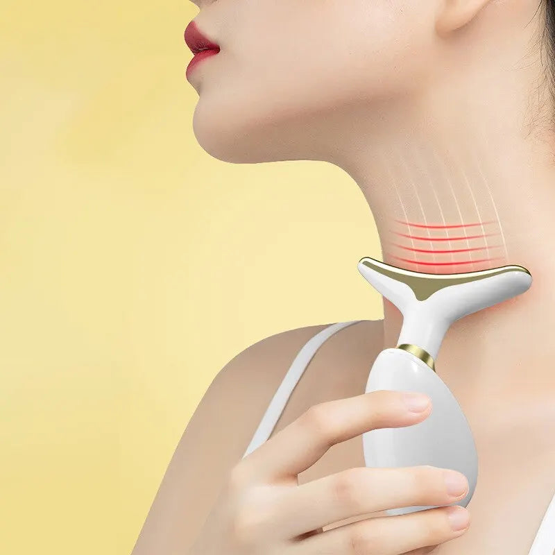 Electric Face & Neck Lifting Firming Massager Beauty Tool - Image [N]