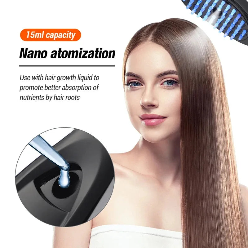 4-in-1 Advanced Scalp Massager: Red Light Therapy, Sonic Vibration & Anion Mist for Hair Growth