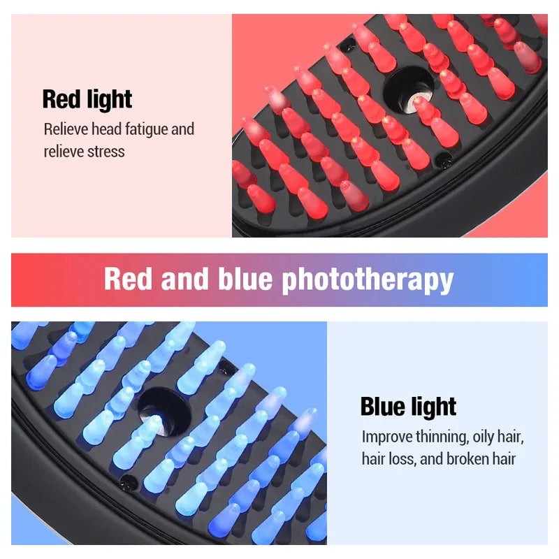 4-in-1 Advanced Scalp Massager: Red Light Therapy, Sonic Vibration & Anion Mist for Hair Growth