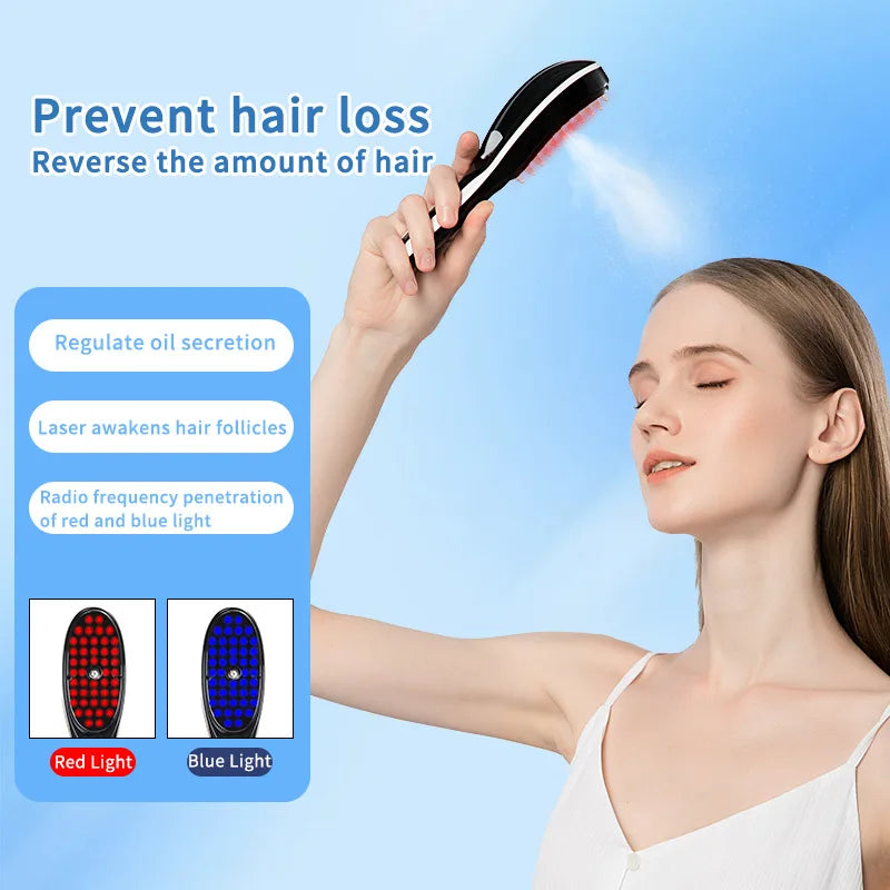 4-in-1 Advanced Scalp Massager: Red Light Therapy, Sonic Vibration & Anion Mist for Hair Growth
