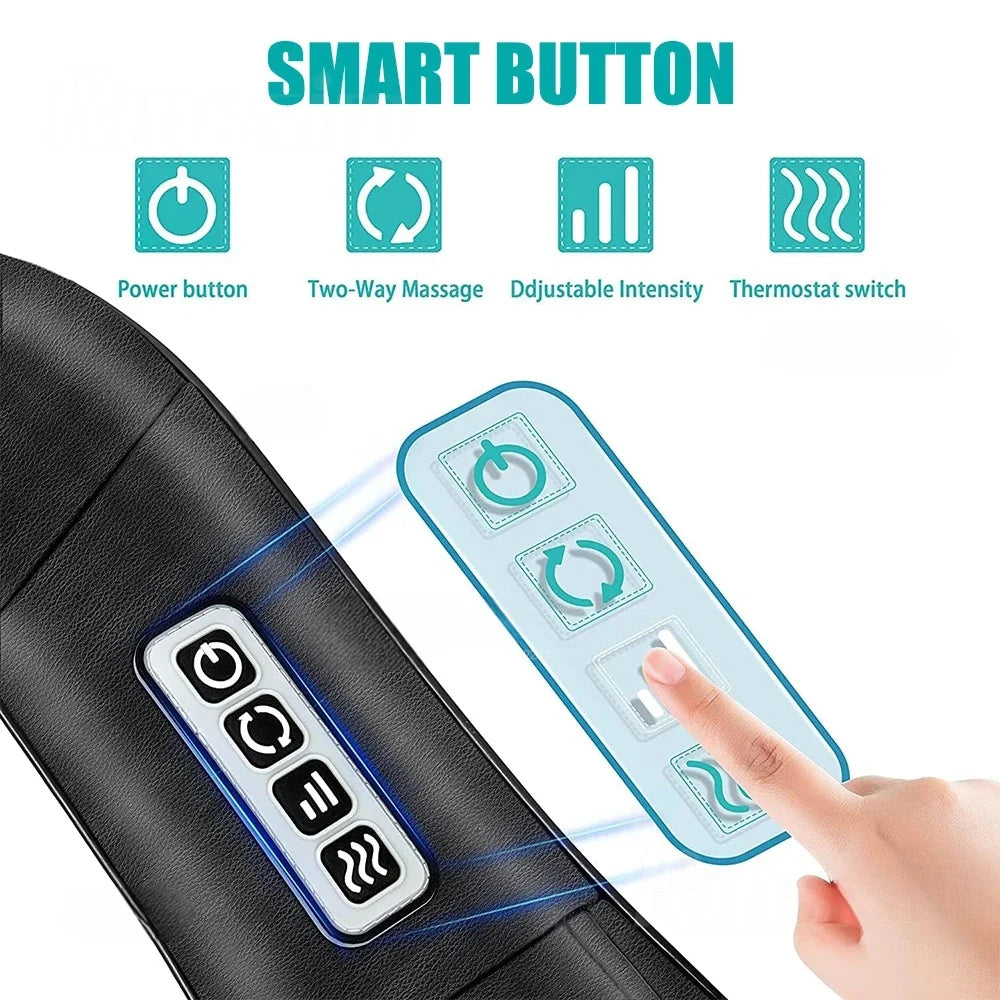 Aura Relief Thermal Neck & Back Massage Pillow - Image [N]