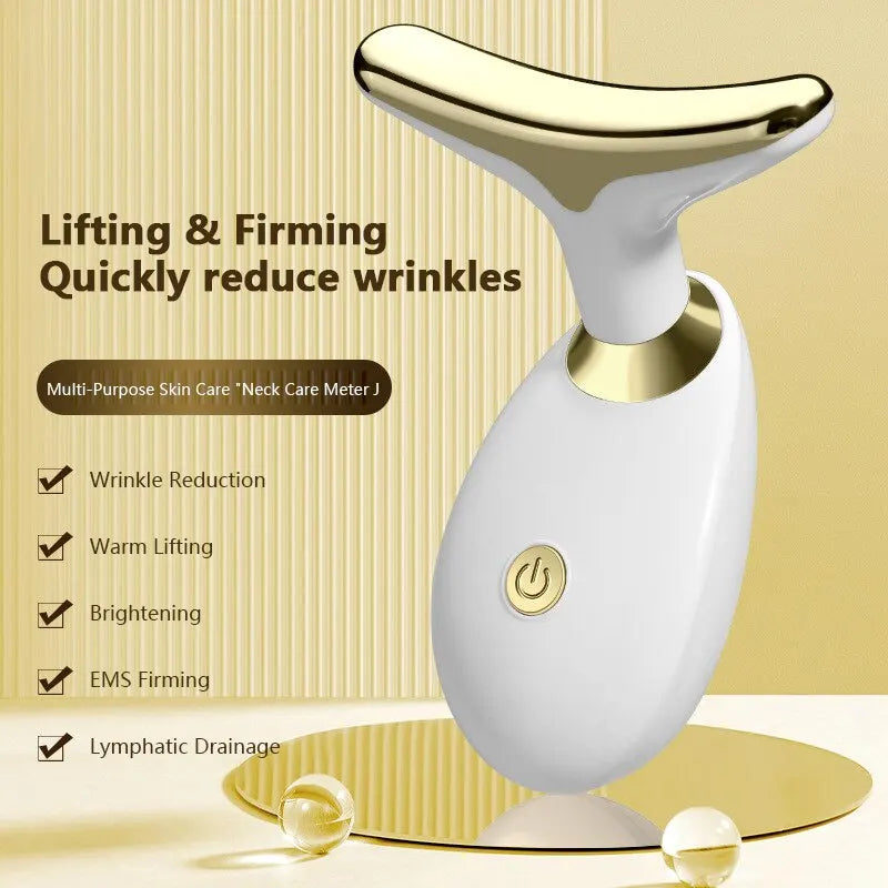 Electric Face & Neck Lifting Firming Massager Beauty Tool - Image [N]