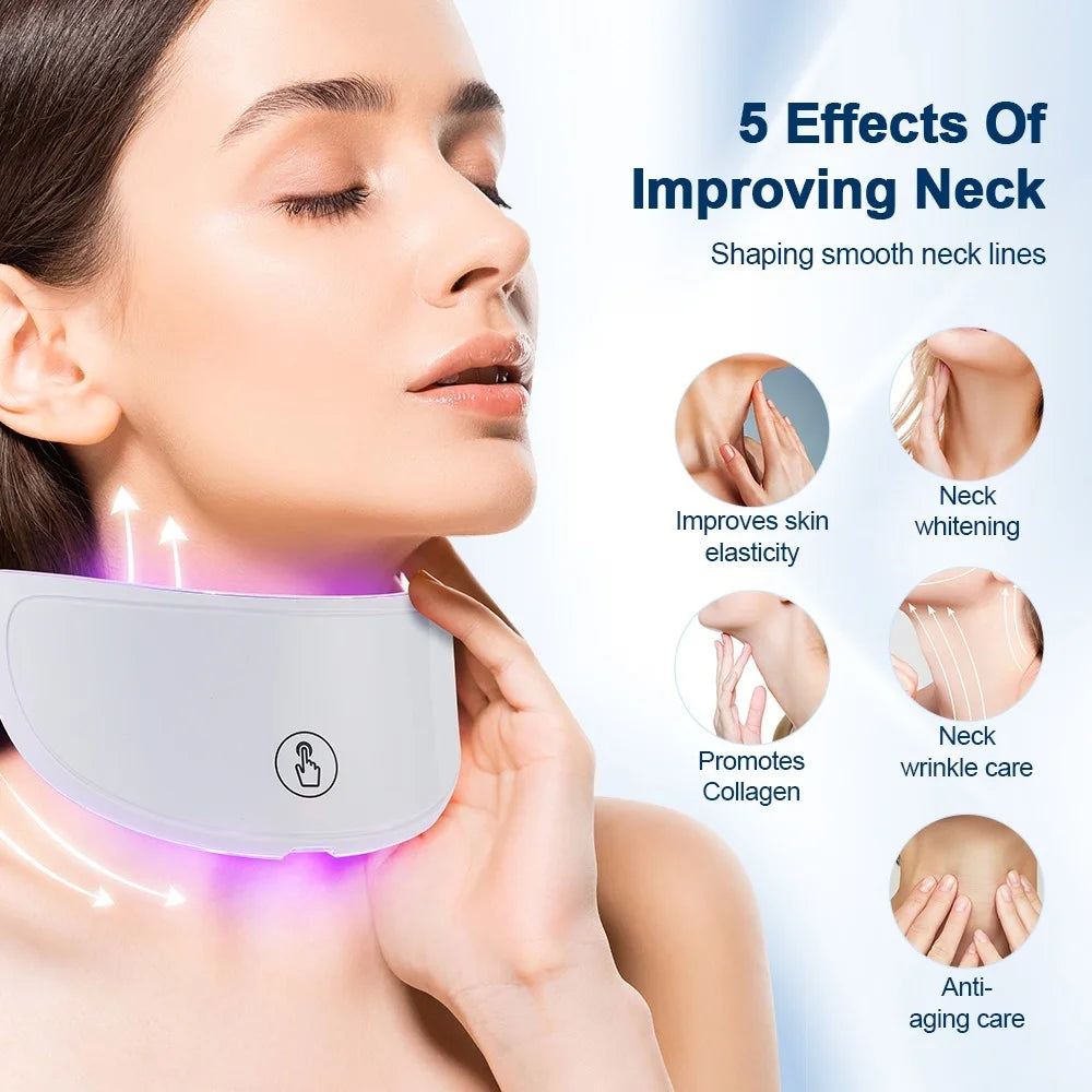 Aura Glow 7-Color LED Light Therapy Facial & Neck Mask - Image [N]